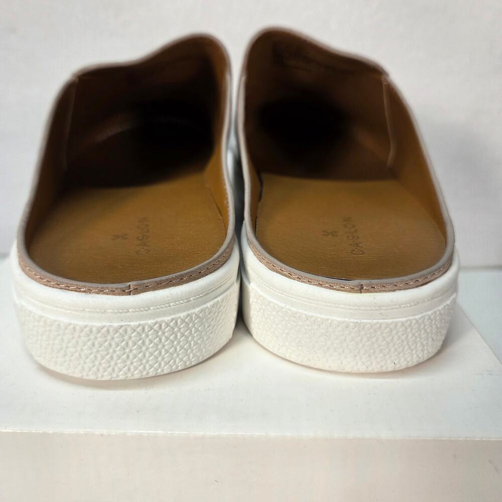 NWB Caslon Nellie Suede Slip-On Leather Sneaker Mule Beige Taupe Womens 9M - Picture 8 of 11
